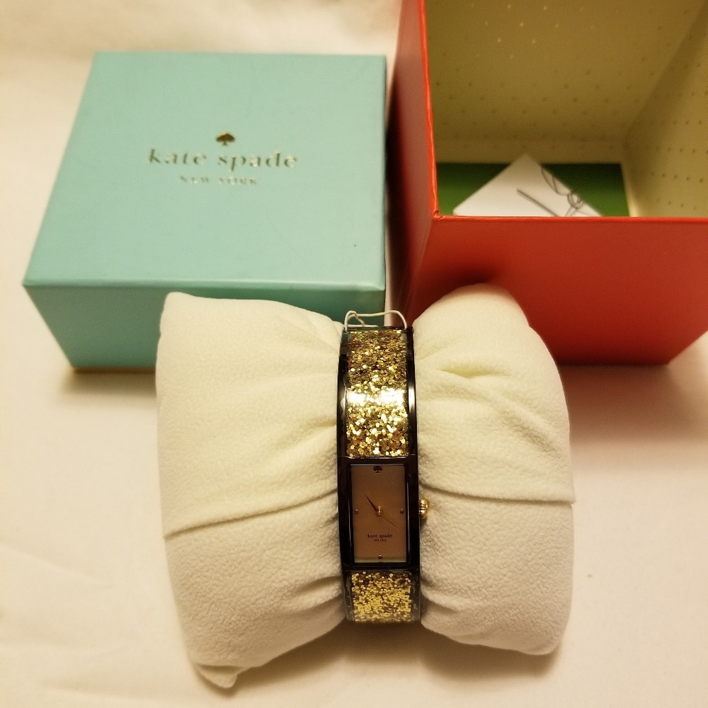 Kate Spade Gold Glitter Bracelet Watch - Brand New